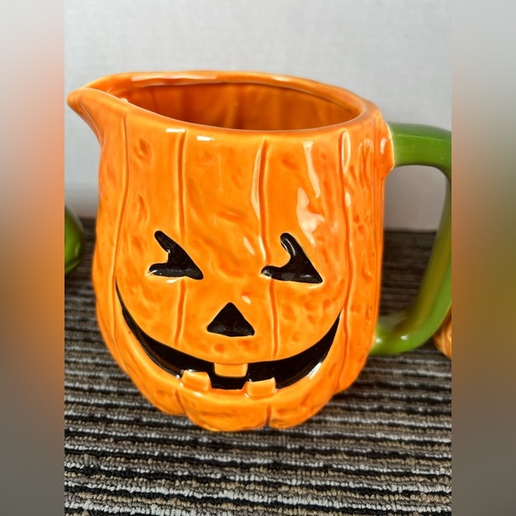 Vintage 🎃 Halloween Jack-o-lantern Beverage Set - Picture 8 of 12